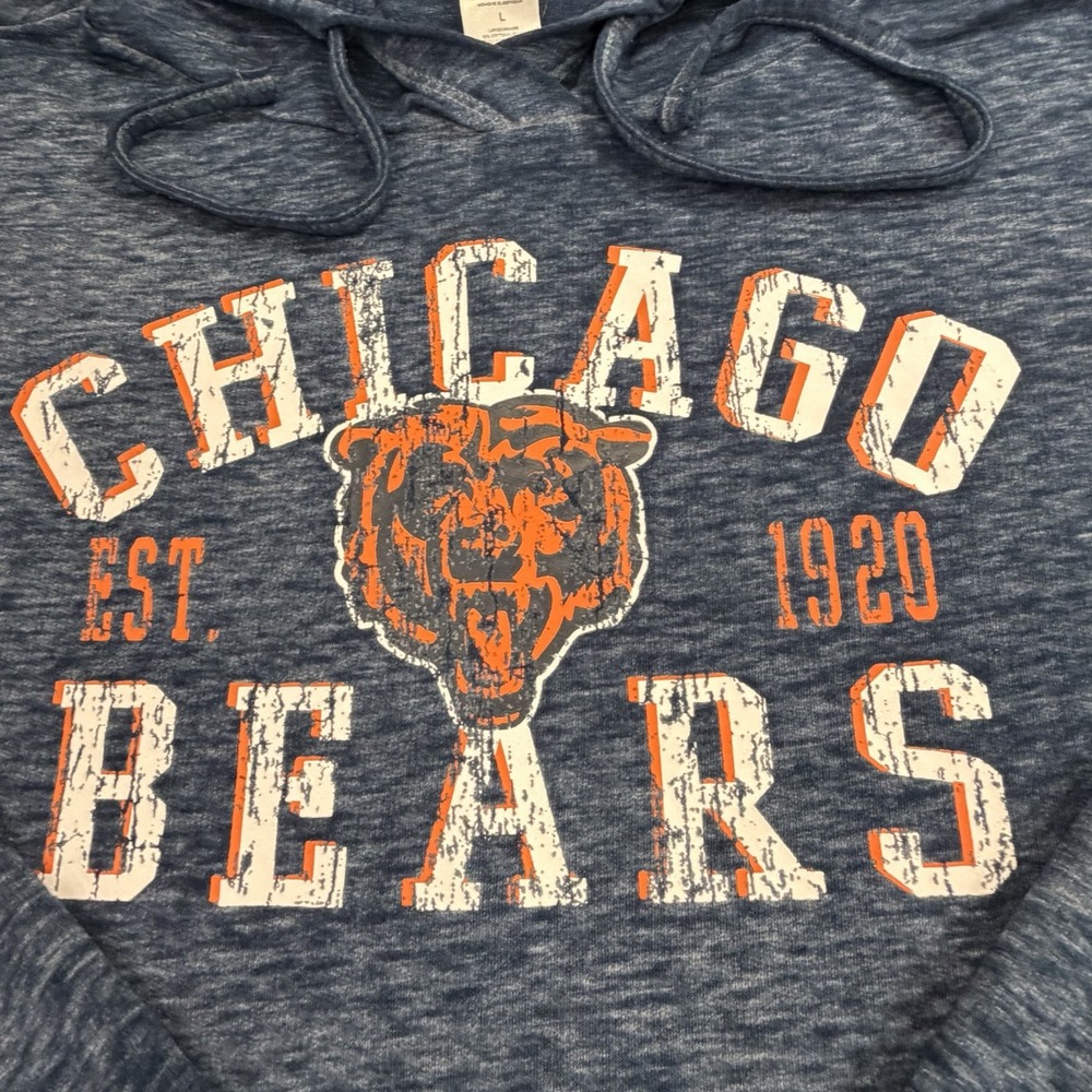 Chicago Bears Womens Hoodie Blue Sleepwear Large NFL Team Apparel - Picture 2 of 8